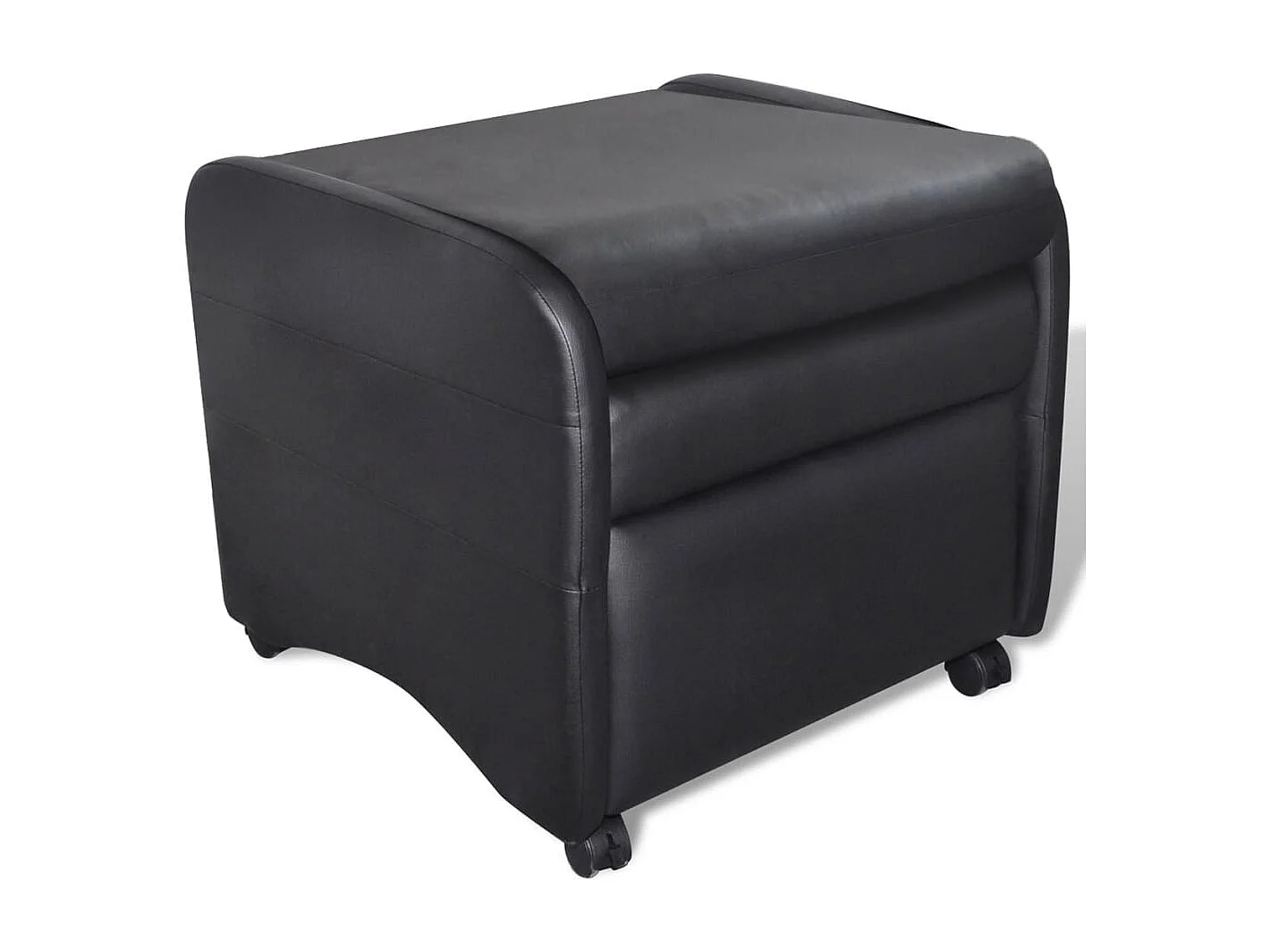 Fauteuil pliable Noir Similicuir