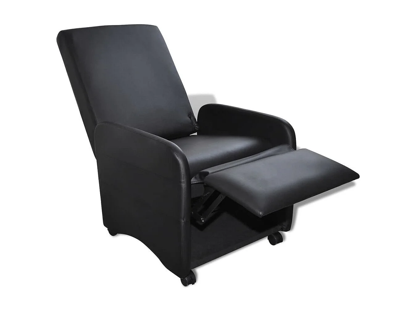 Fauteuil pliable Noir Similicuir