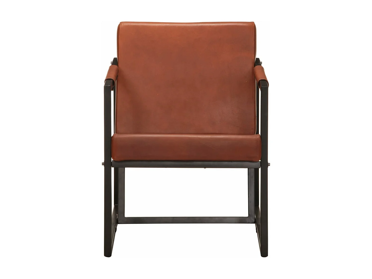 Sillón de cuero auténtico marrón