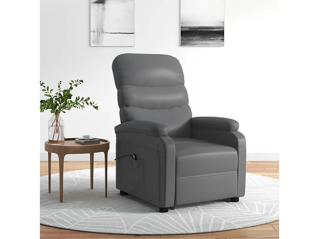 Fauteuil Anthracite Similicuir