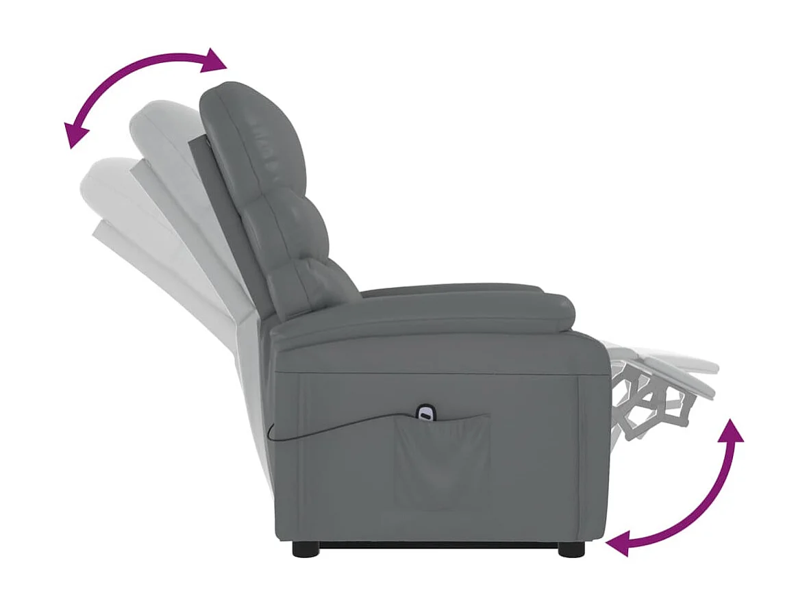 Fauteuil Anthracite Similicuir