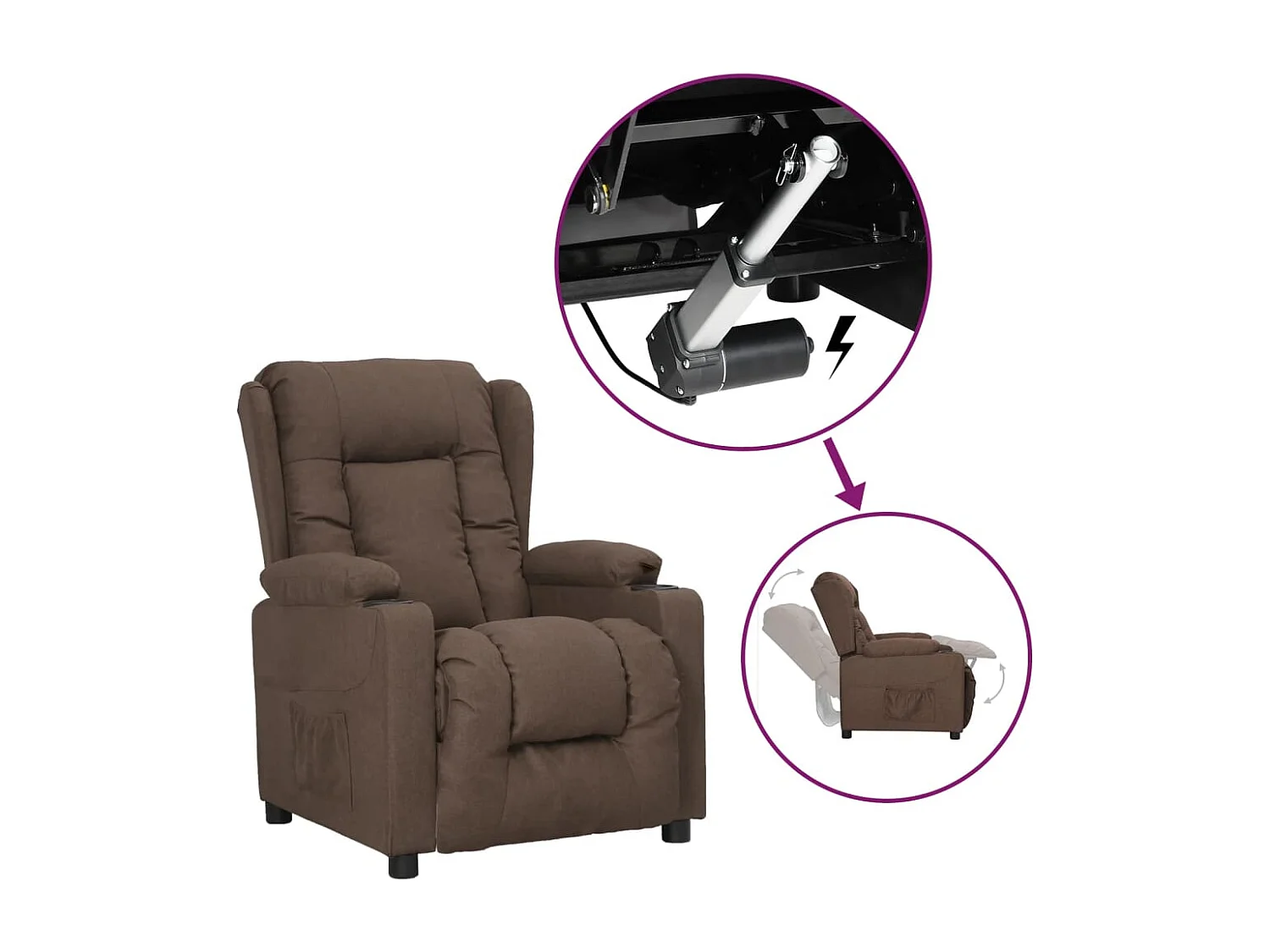 Fauteuil Taupe Tissu