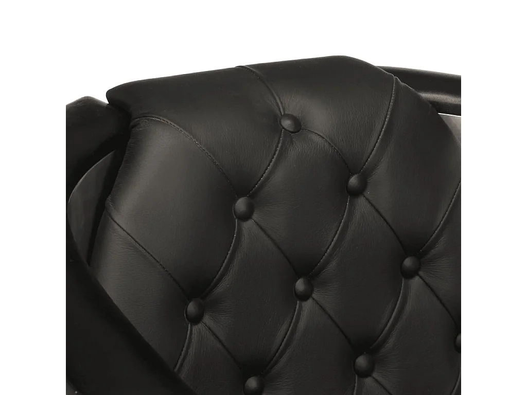 Fauteuil en style d'aviation Noir Cuir véritable