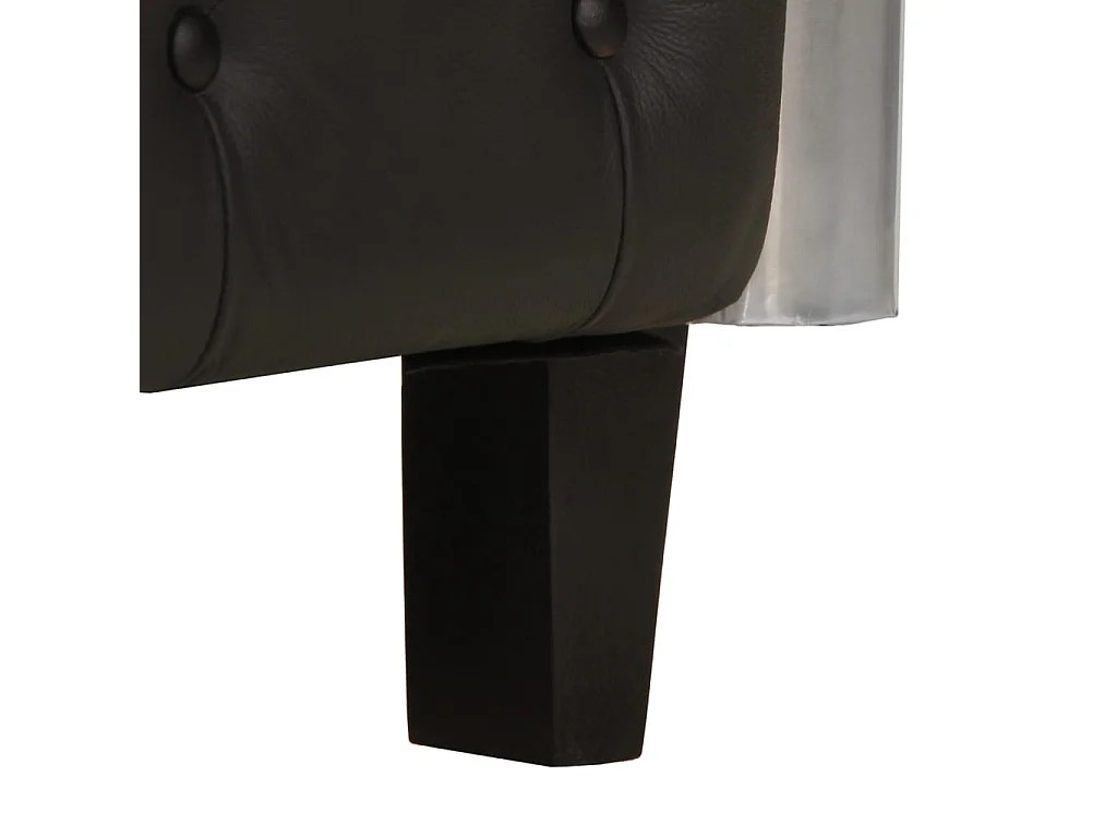 Fauteuil en style d'aviation Noir Cuir véritable