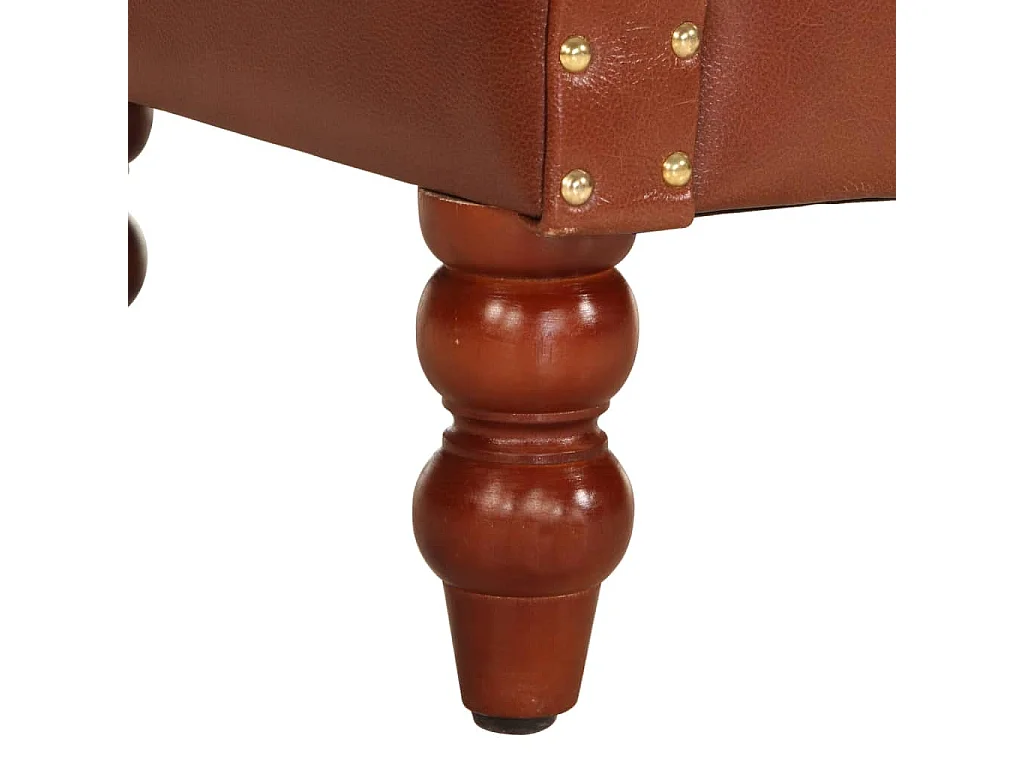 Fauteuil Marron Cuir de chèvre véritable