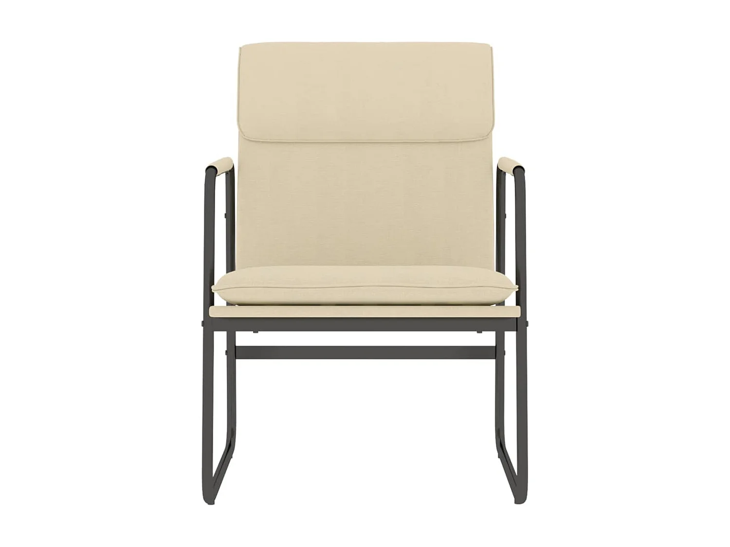 Fauteuil longue Crème 55x64x80 cm Tissu