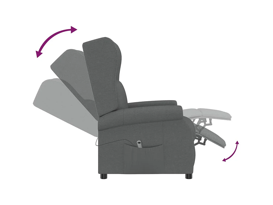 Fauteuil Gris foncé Tissu