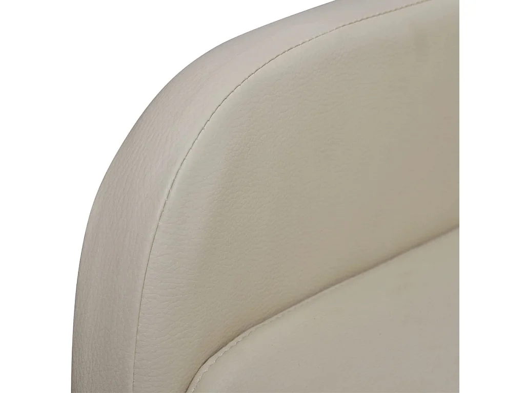 Poltrona reclinável em couro artificial creme