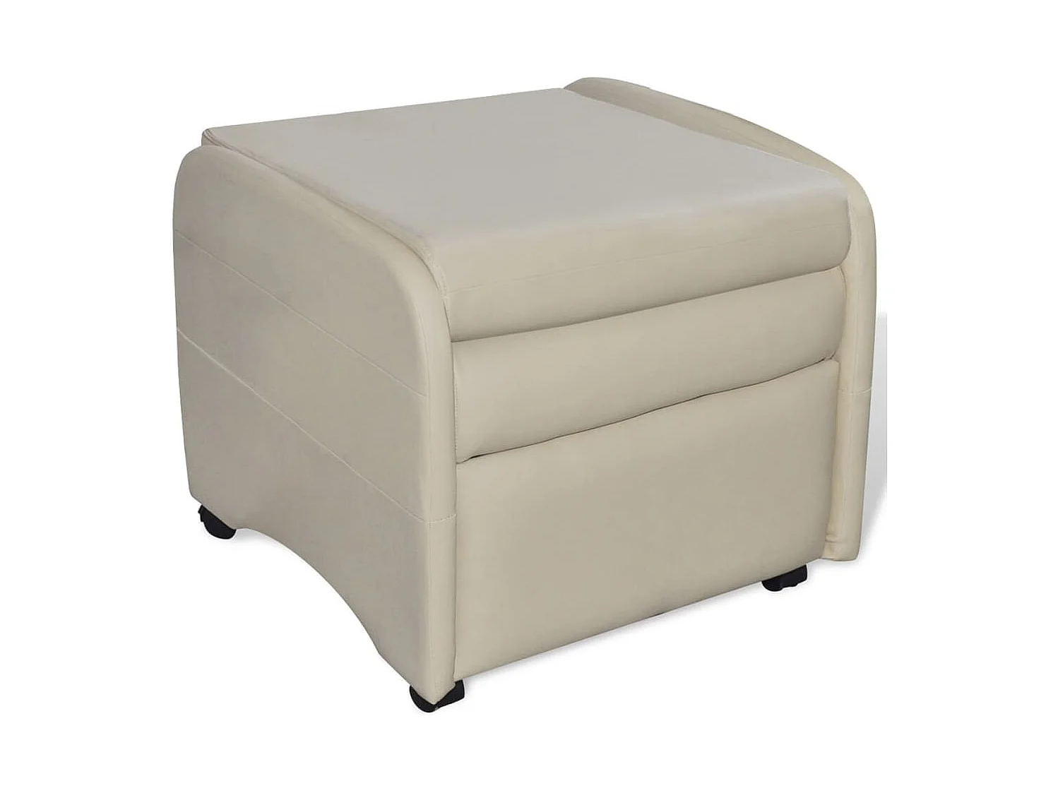 Fauteuil pliable Crème Similicuir