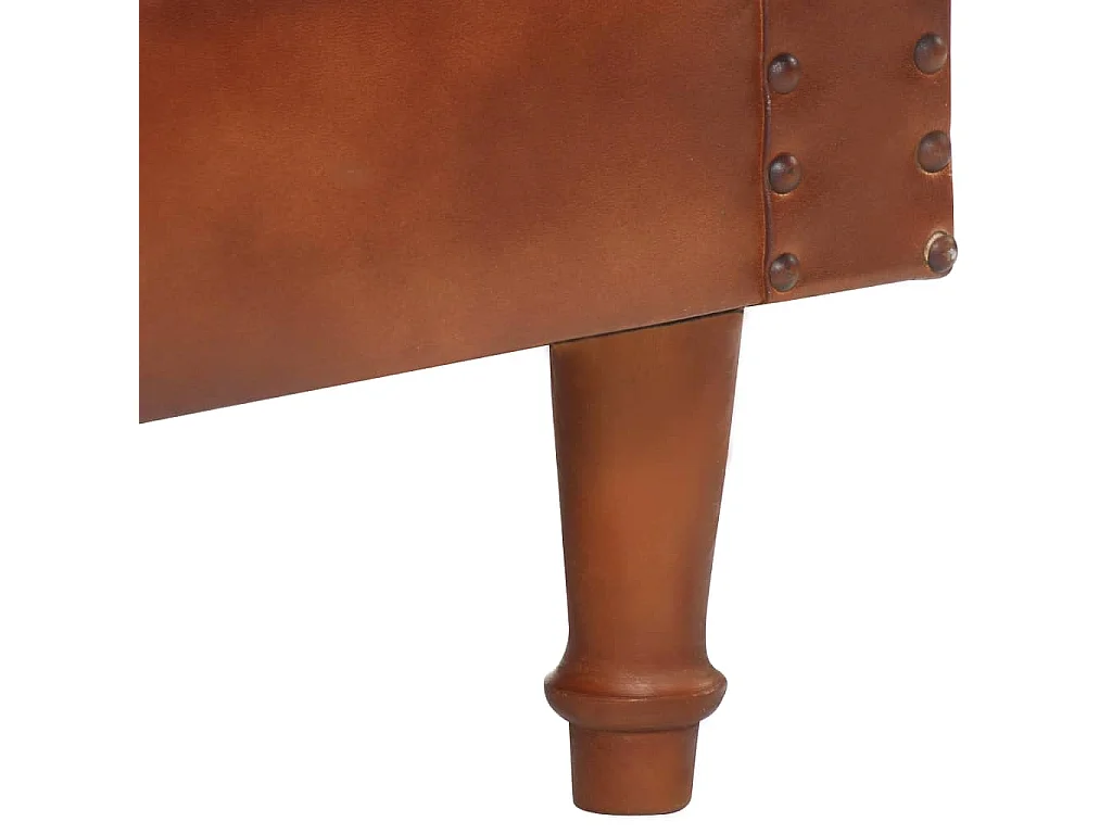 Sillón de cuero auténtico marrón