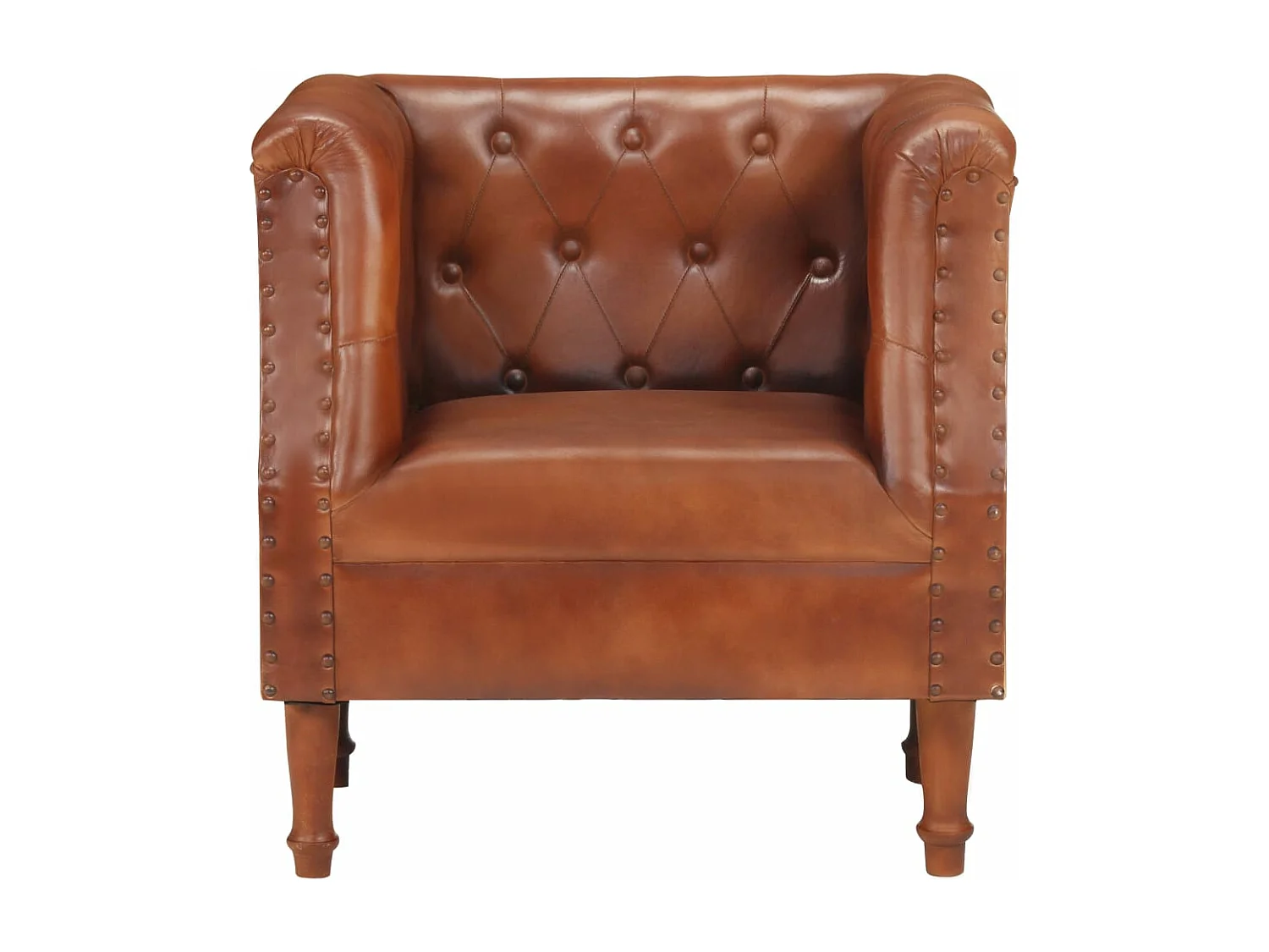 Fauteuil Marron Cuir véritable