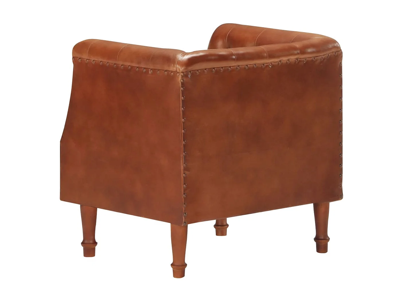 Fauteuil Marron Cuir véritable