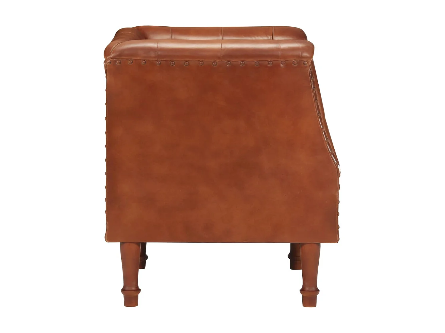 Fauteuil Marron Cuir véritable