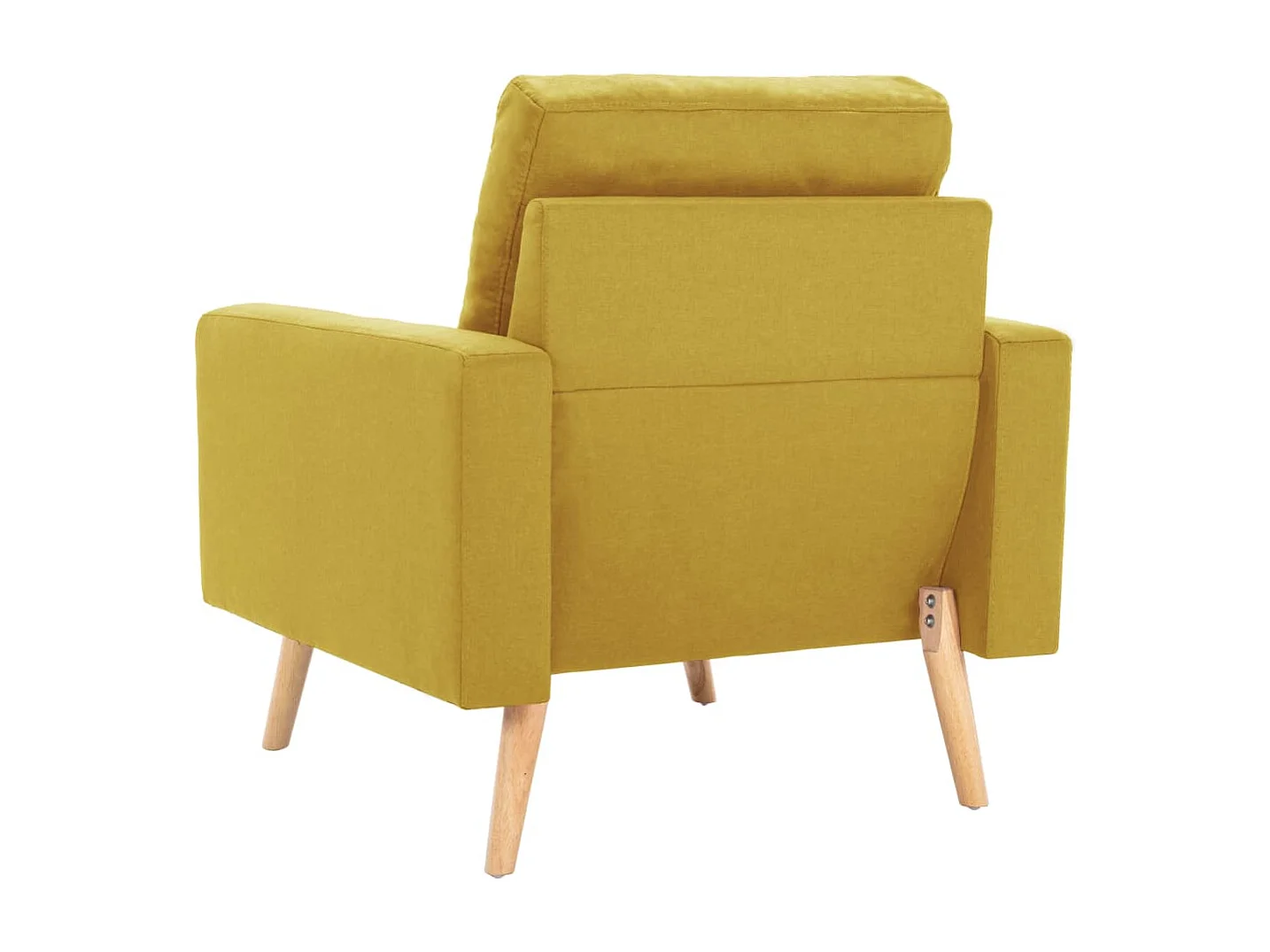 Sillón de tela amarillo