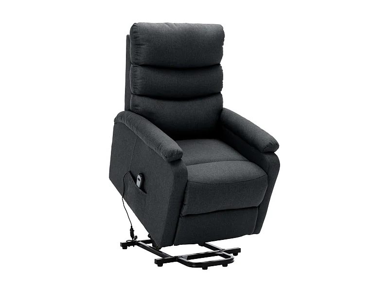 Poltrona elevatória tecido cinzento-escuro