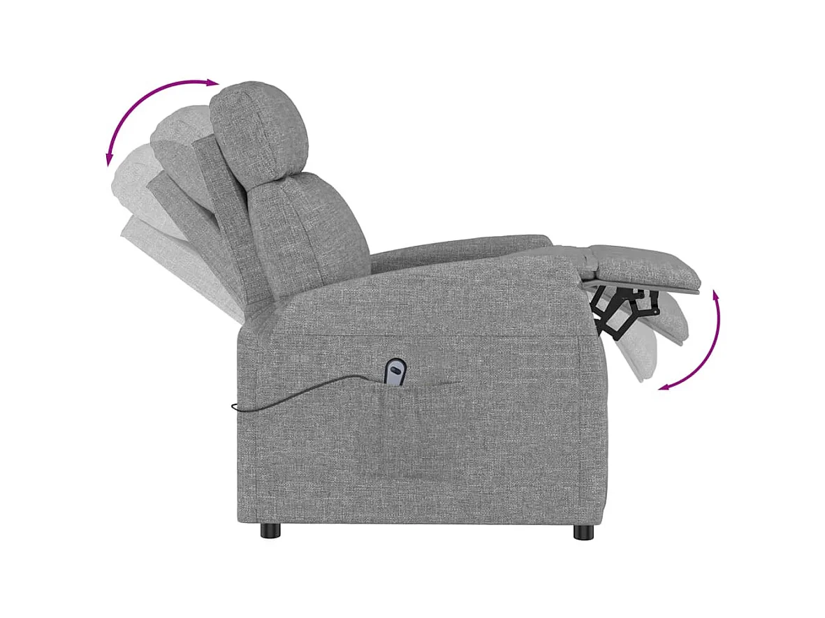 Fauteuil Gris clair Tissu