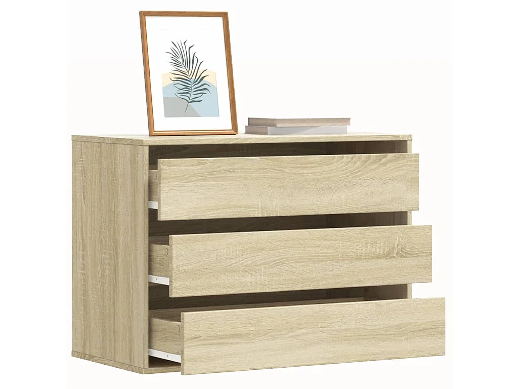 Cómoda de esquina de roble Sonoma 80x41x58 cm de madera contrachapada