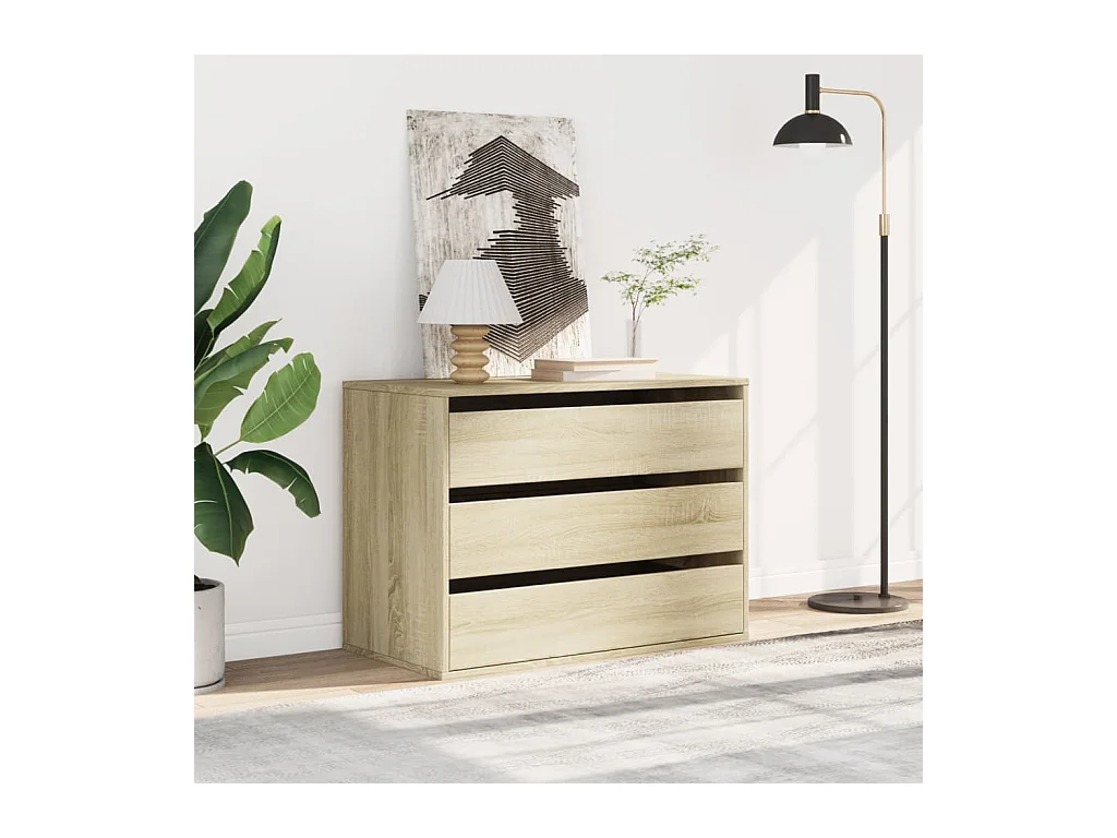Commode d'angle chêne sonoma 80x41x58 cm bois d'ingénierie