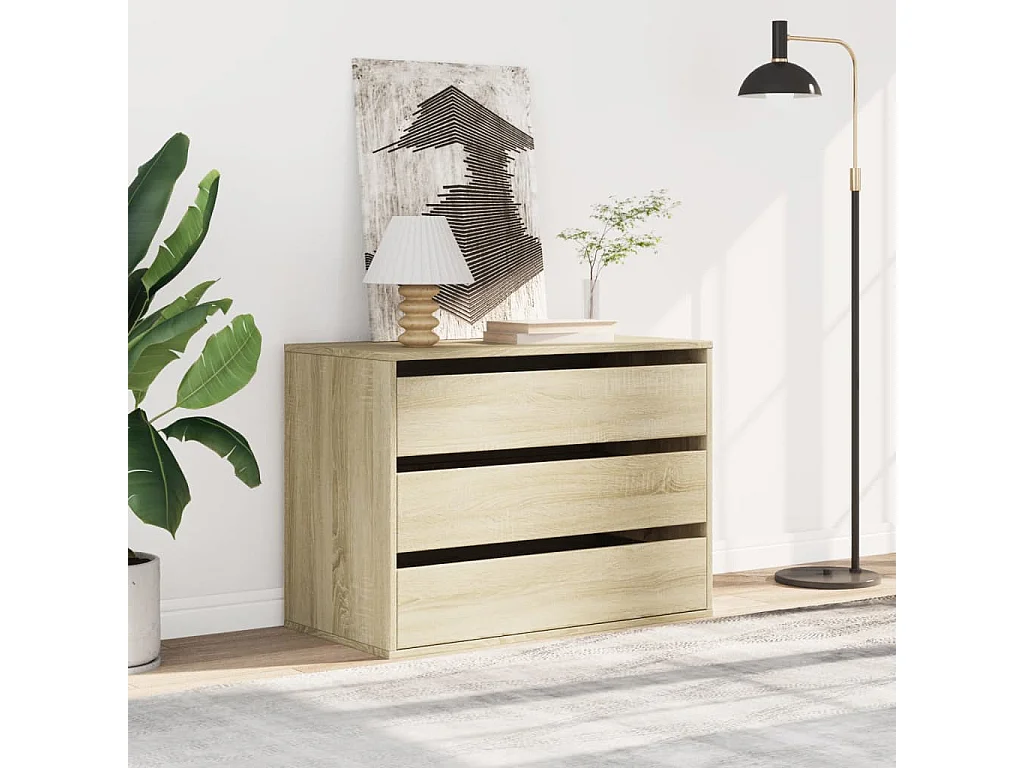 Commode d'angle chêne sonoma 80x41x58 cm bois d'ingénierie