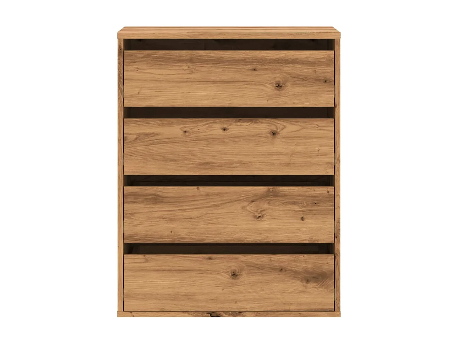 Commode d'angle chêne artisanal 60x41x76 cm bois d'ingénierie