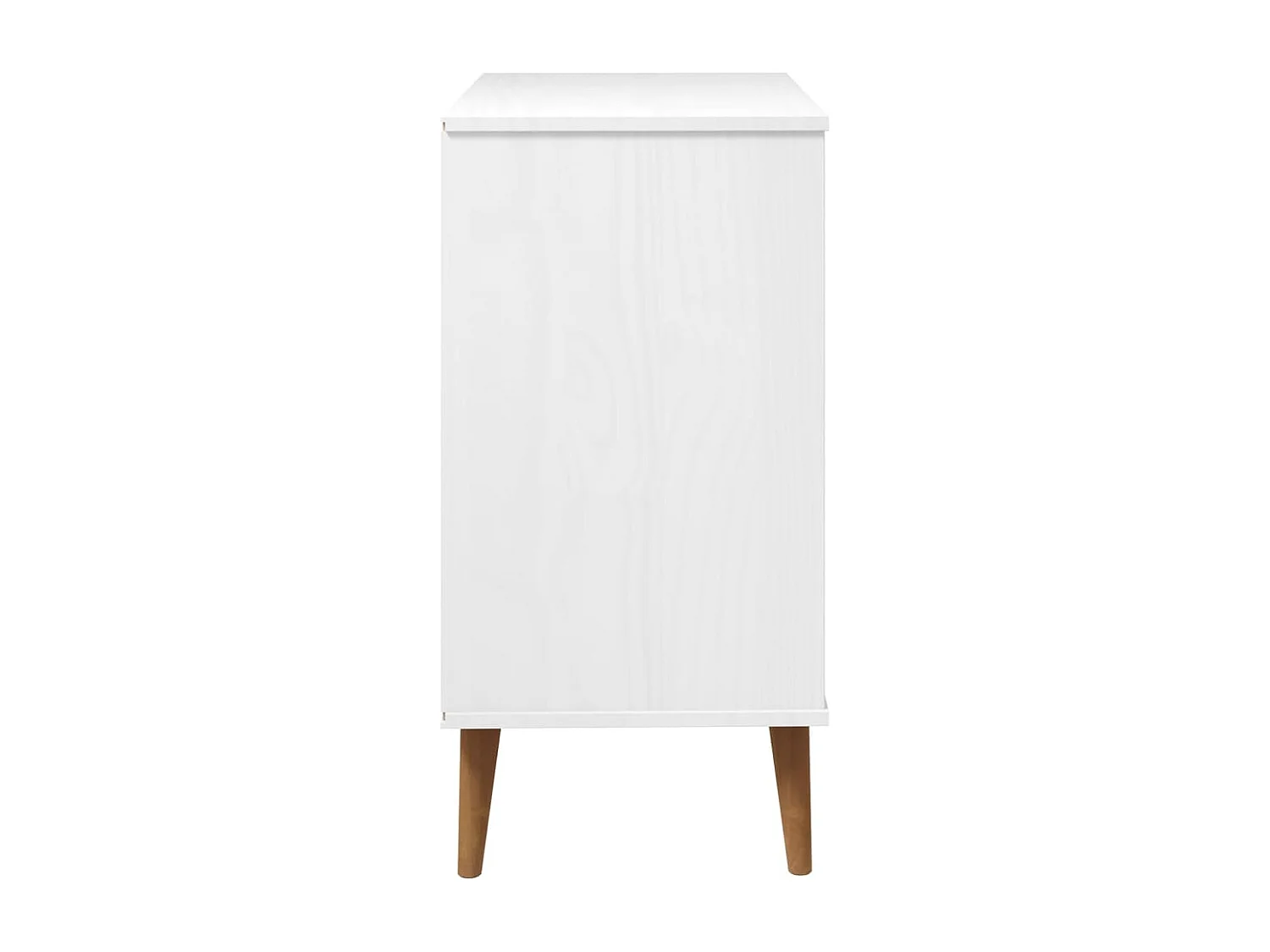 MOLDE Kommode Weiß 80x40x80 cm Massives Kiefernholz