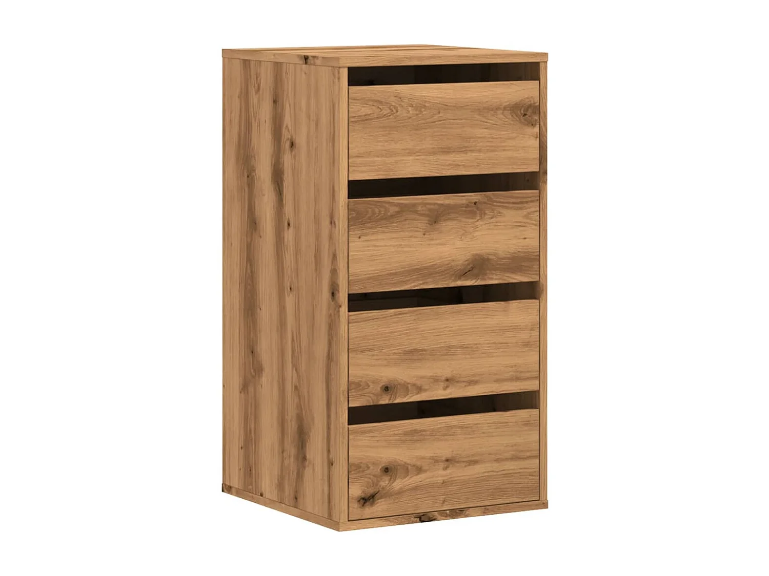 Commode d'angle chêne artisanal 40x41x76 cm bois d'ingénierie