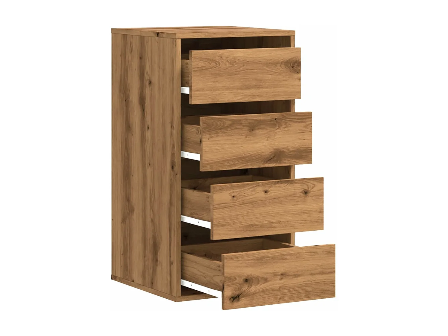 Commode d'angle chêne artisanal 40x41x76 cm bois d'ingénierie