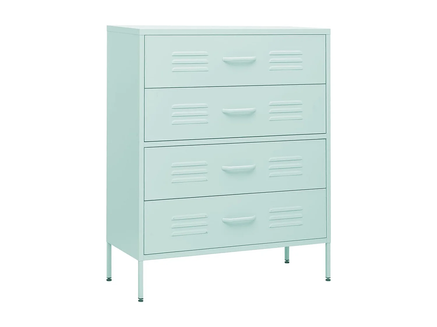 Commode Vert menthe 80x35x101,5 cm Acier