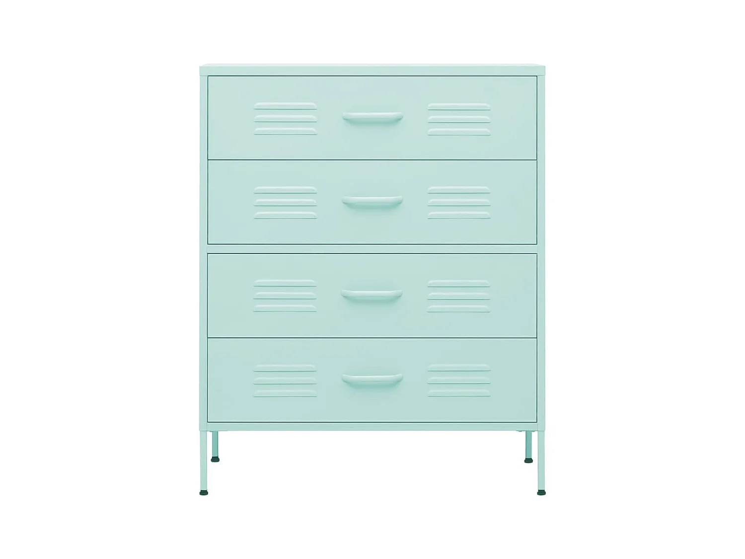 Cómoda Verde menta 80x35x101,5 cm Acero