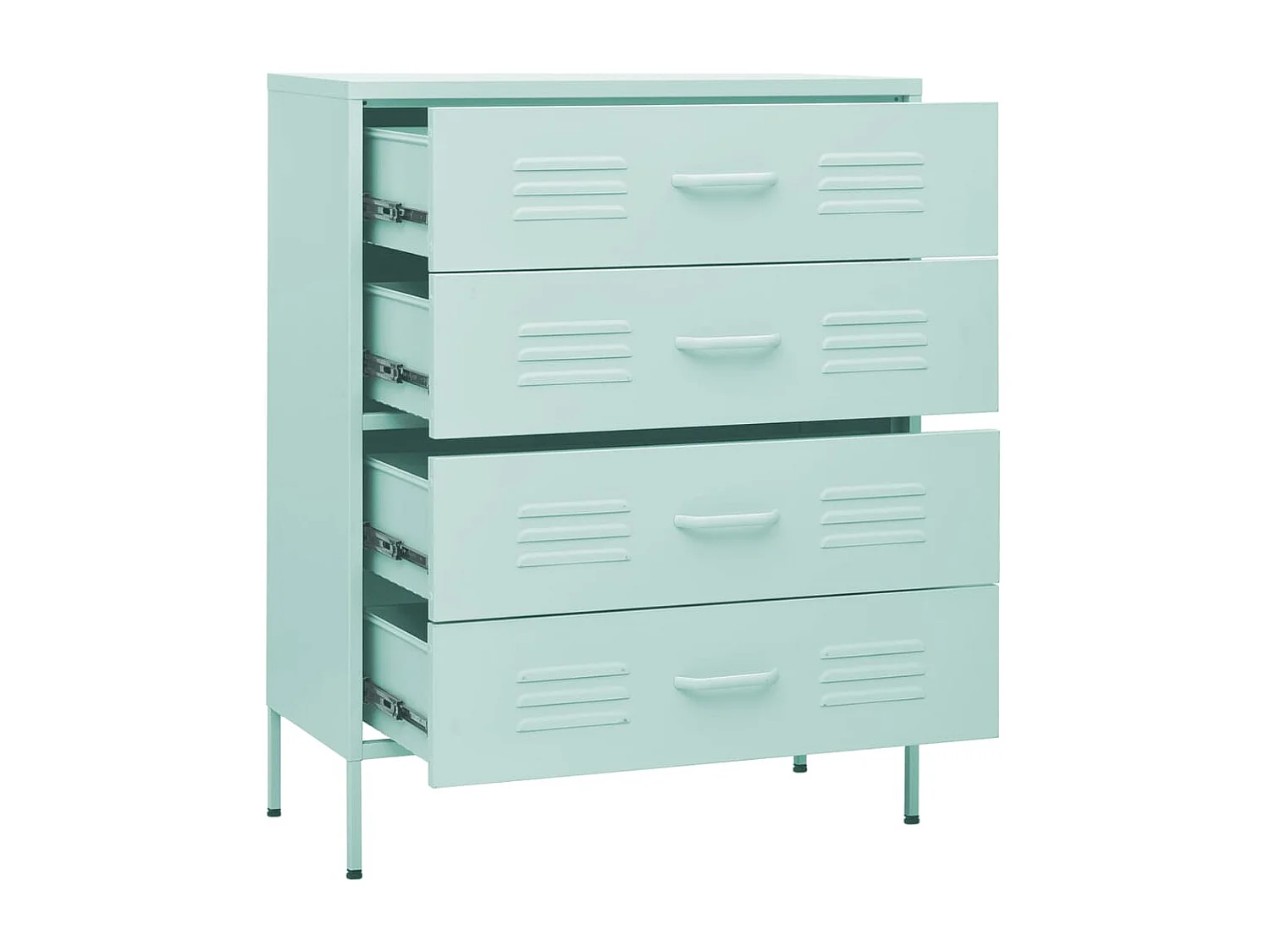 Commode Vert menthe 80x35x101,5 cm Acier