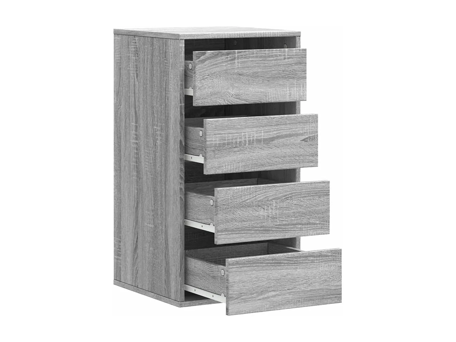 Cassettiera angolare Sonoma grigia 40x41x76 cm in derivati del legno