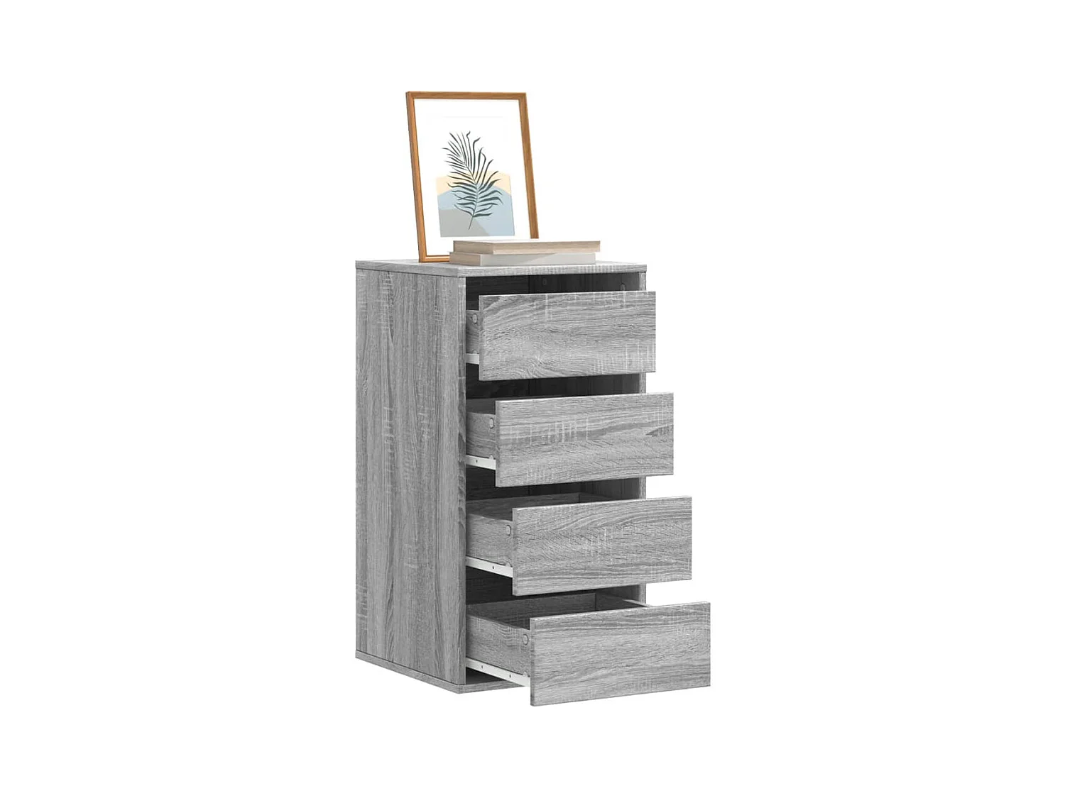 Commode d'angle sonoma gris 40x41x76 cm bois d'ingénierie
