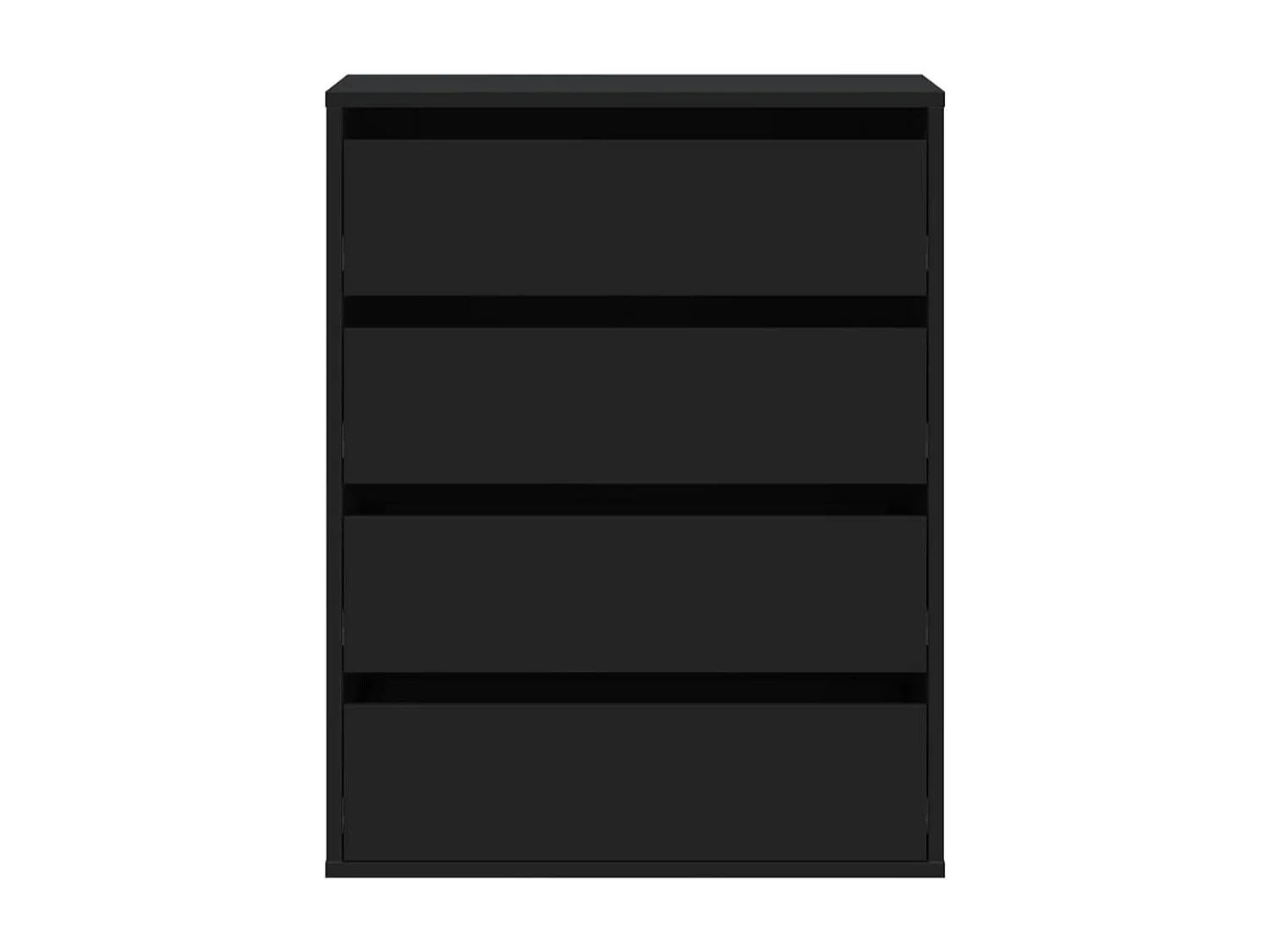 Cómoda de esquina negra 60x41x76 cm de madera contrachapada