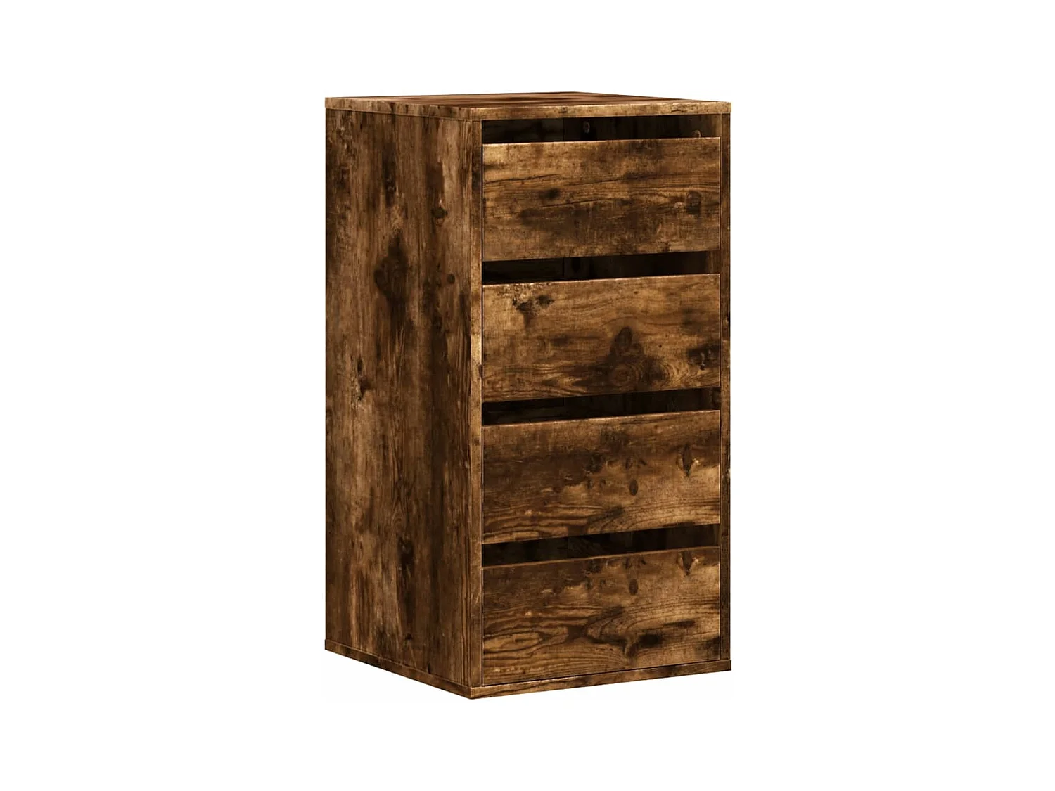 Commode d'angle chêne fumé 40x41x76 cm bois d'ingénierie