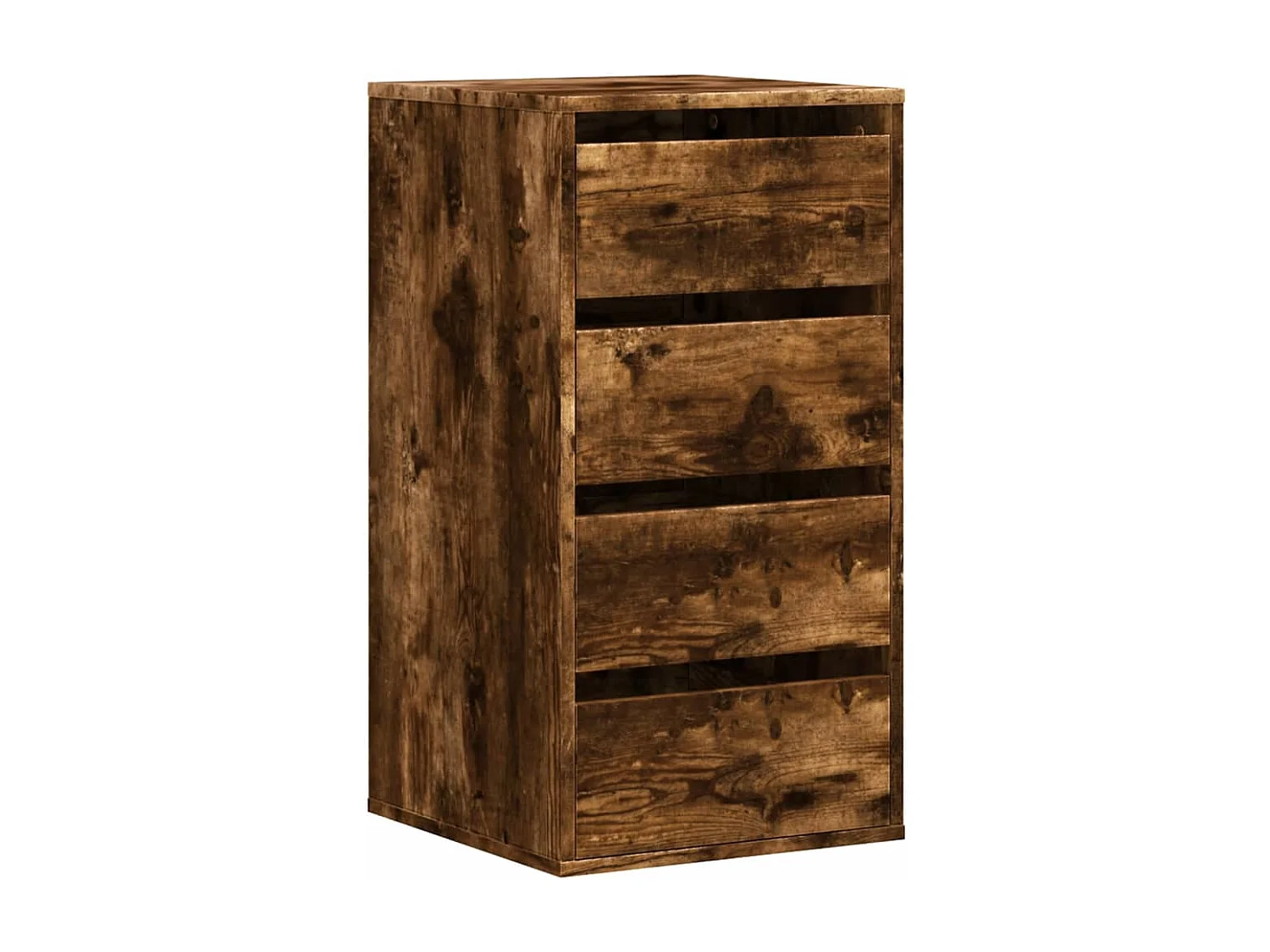 Commode d'angle chêne fumé 40x41x76 cm bois d'ingénierie