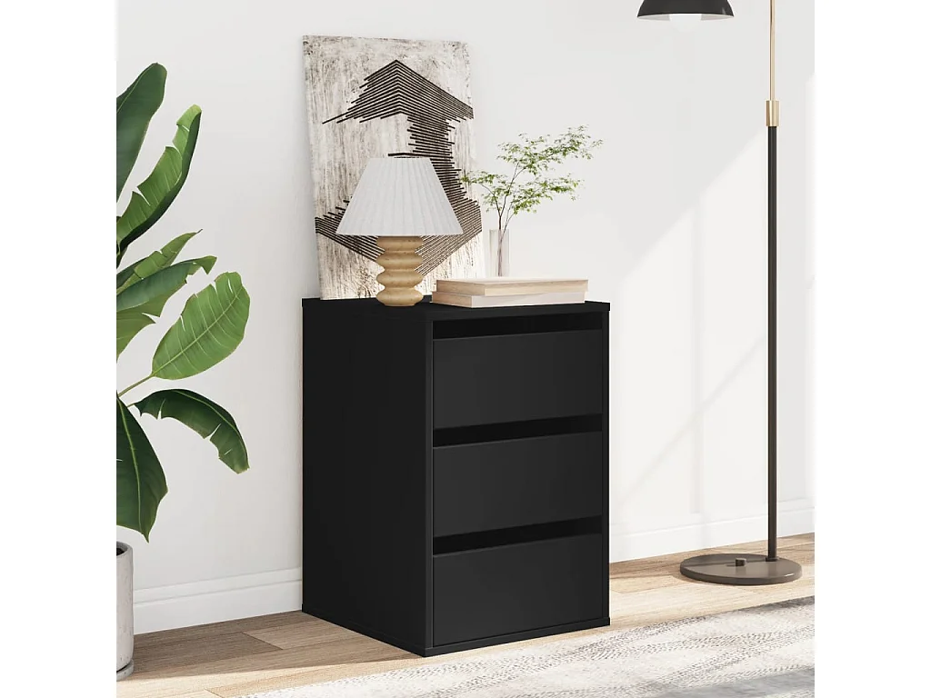 Cômoda de canto preta 40x41x58 cm madeira trabalhada