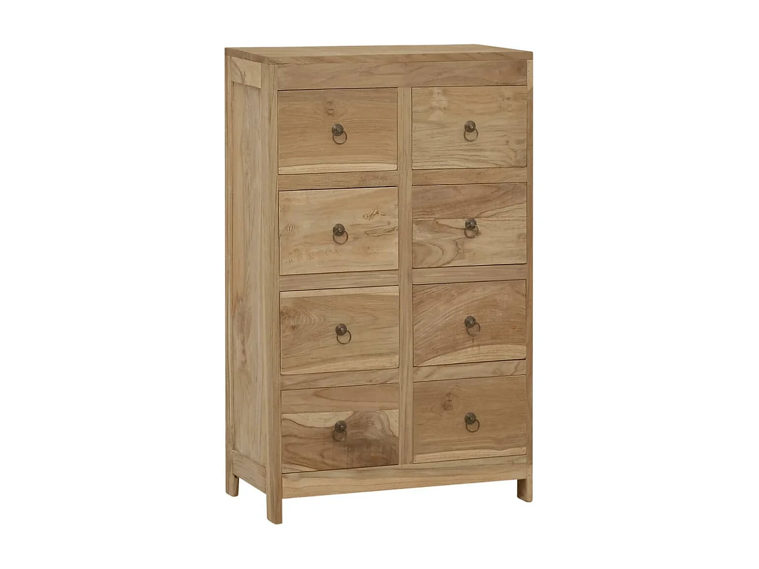 Kommode 55x30x90 cm Massives Teakholz