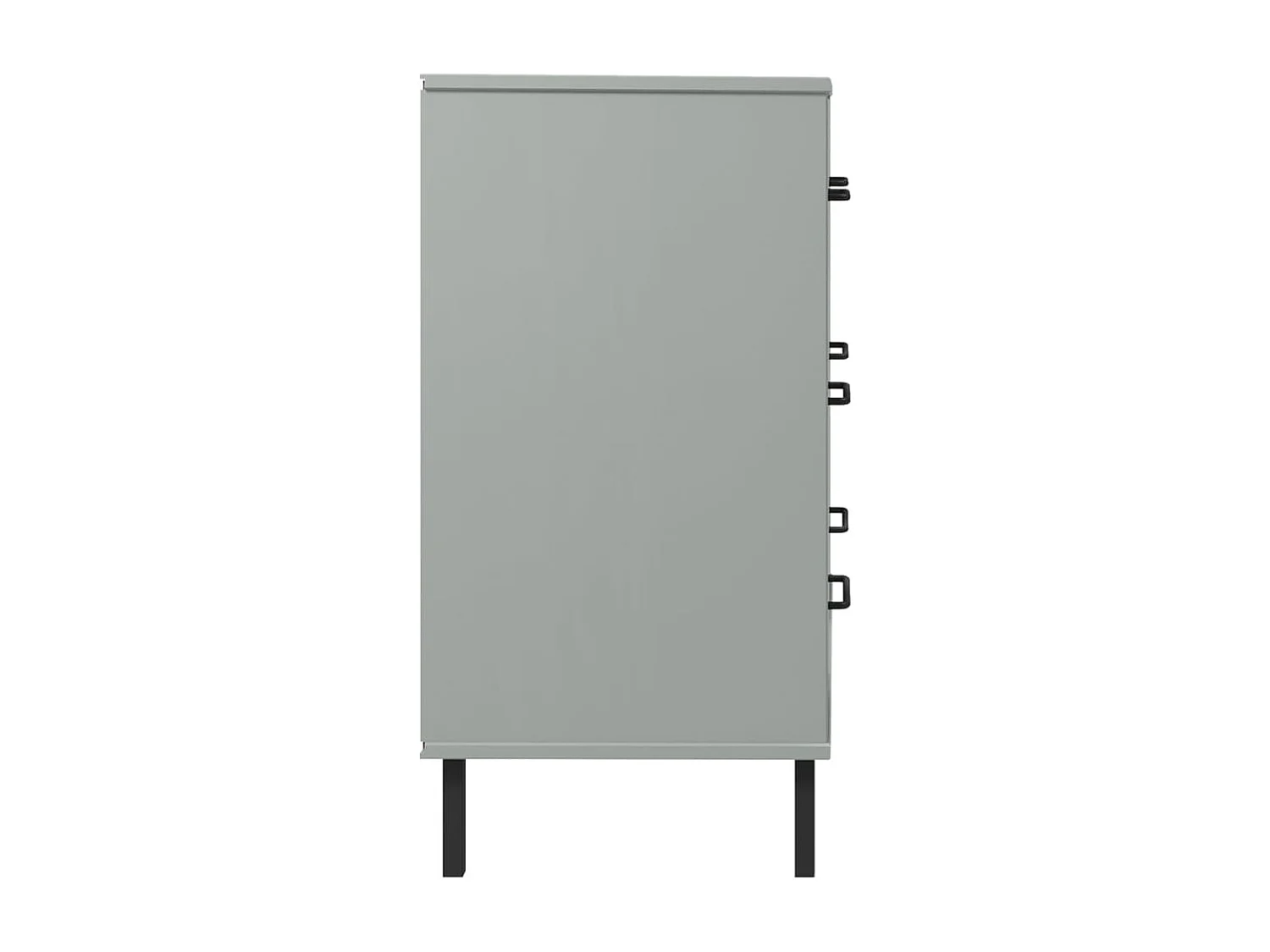 Aparador com 3 gavetas Cinza 77x40x79,5 cm Madeira maciça OSLO