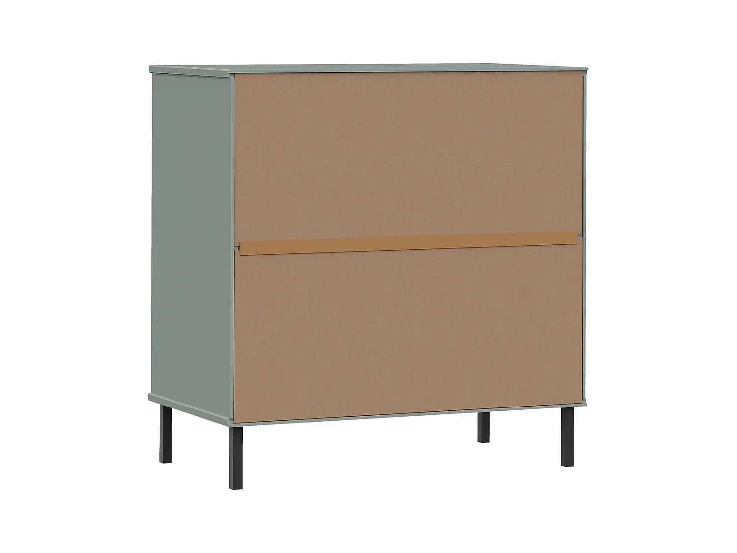 Buffet avec 3 tiroirs Gris 77x40x79,5 cm Bois massif OSLO