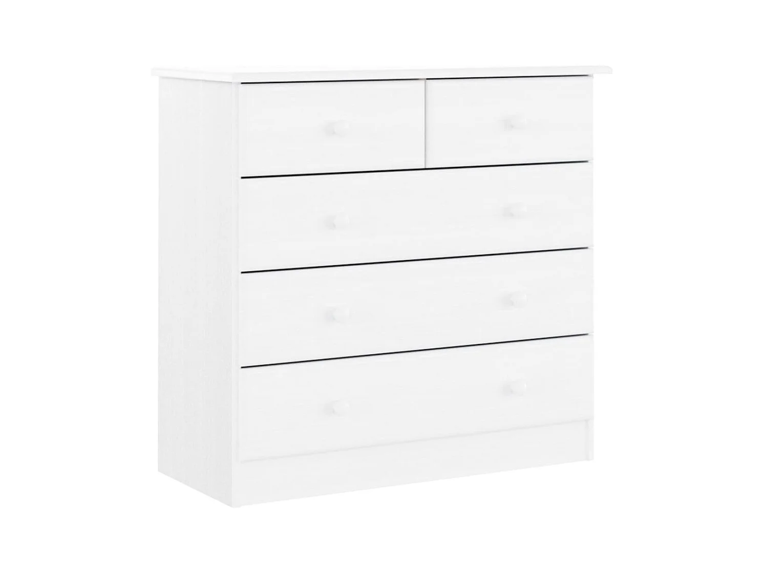 Commode ALTA blanc 77x35x73 cm bois massif de pin