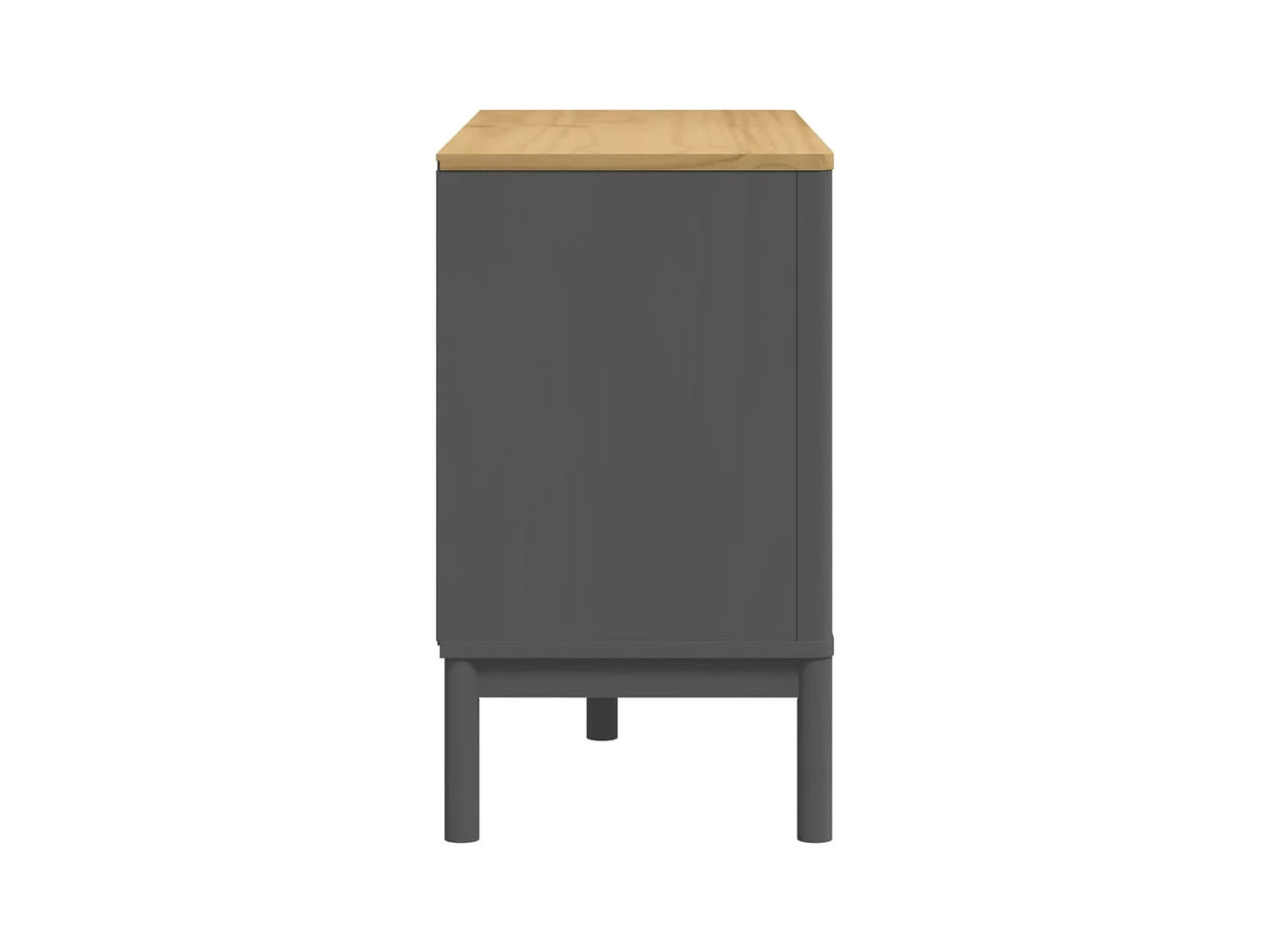 Cómoda FLORO de madera maciza de pino gris