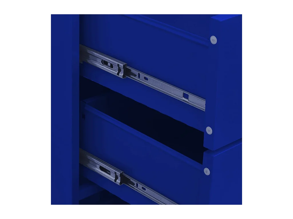 Cómoda Azul marino 80x35x101,5 cm Acero