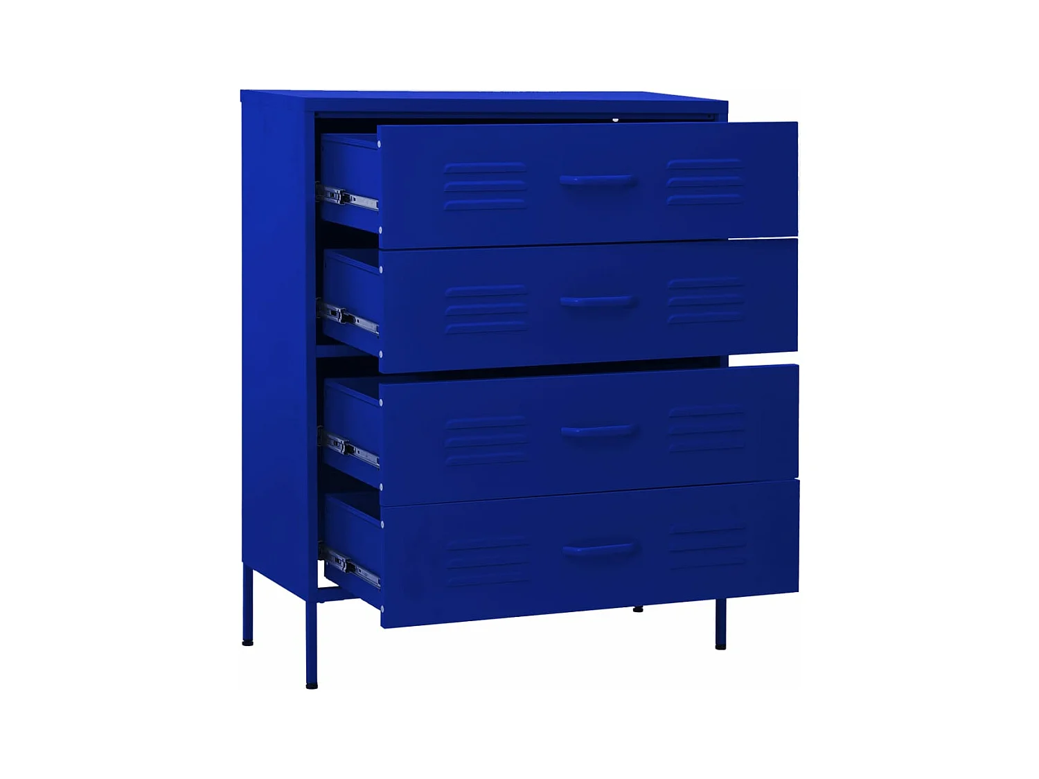 Commode Bleu marine 80x35x101,5 cm Acier