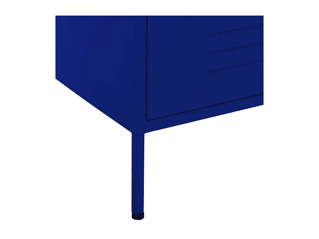 Commode Bleu marine 80x35x101,5 cm Acier