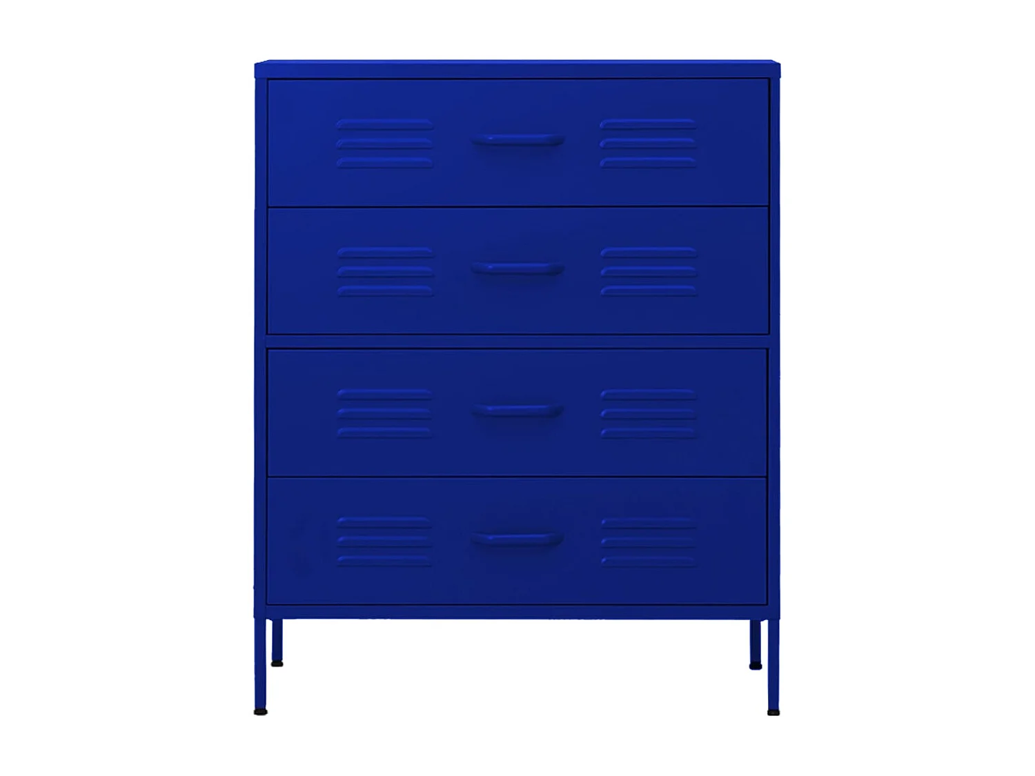 Commode Bleu marine 80x35x101,5 cm Acier