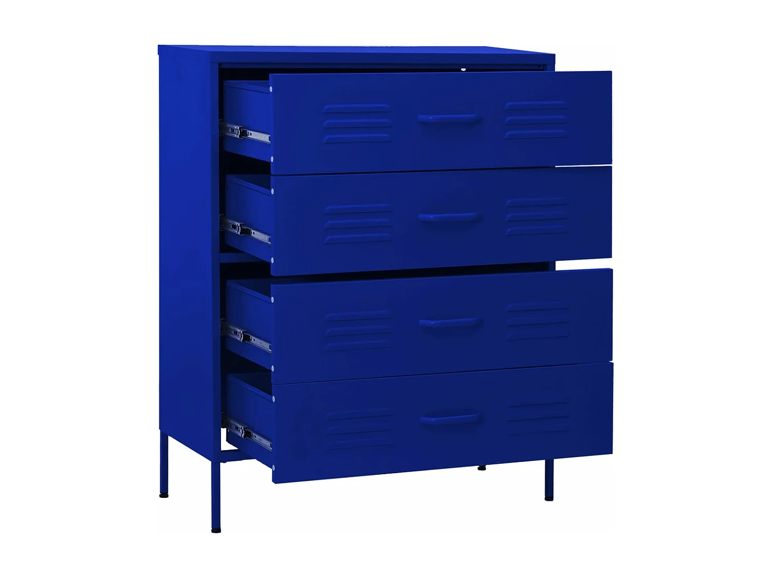 Commode Bleu marine 80x35x101,5 cm Acier