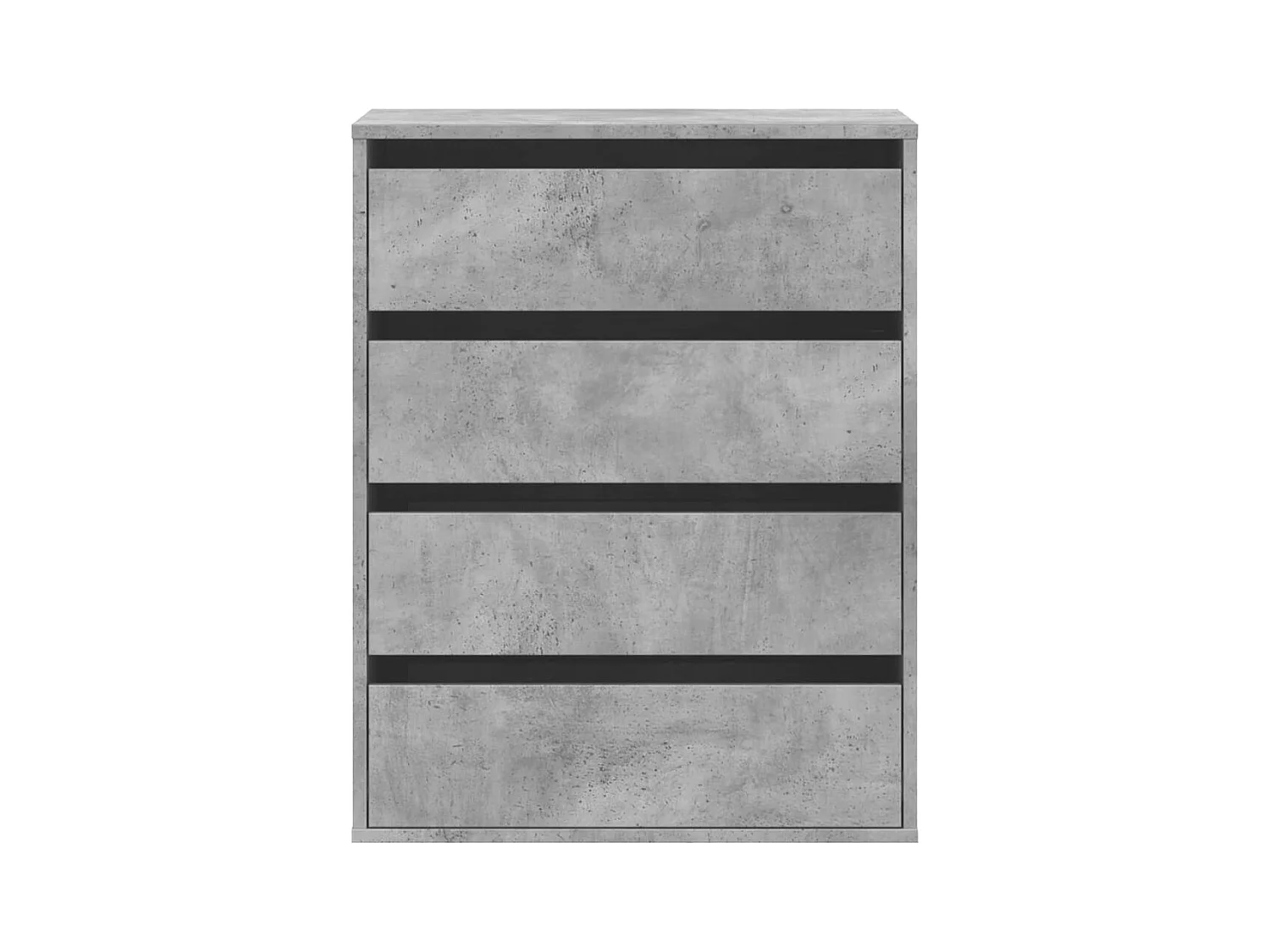 Commode d'angle gris béton 60x41x76 cm bois d'ingénierie