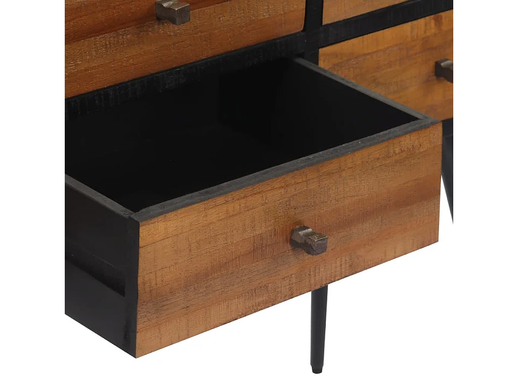 Mesa consola con cajones teca maciza recuperada 116x30x76 cm