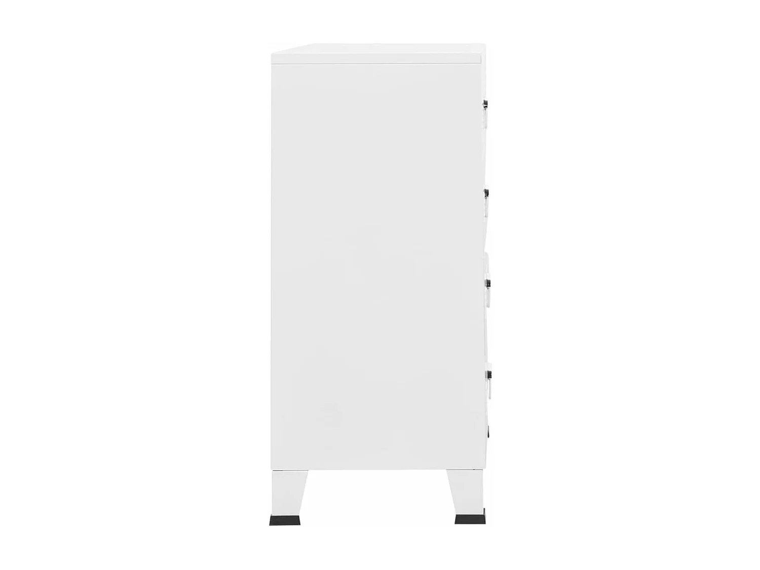 Armário de gavetas industrial Branco 78x40x93 cm Metal