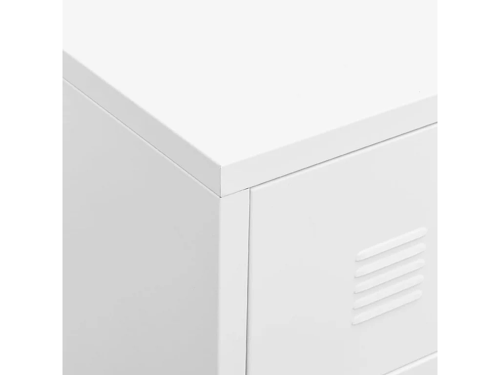 Armário de gavetas industrial Branco 78x40x93 cm Metal
